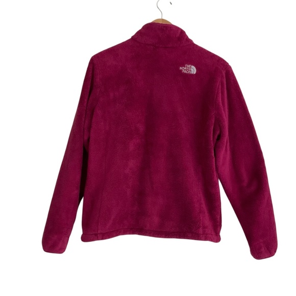 The North Face Osito Fleece Jacket Sz M Red Full Zip Camping Athleisure Cozy - Picture 2 of 9